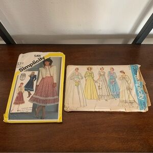 Vintage 70s 80s Simplicity whimsical cottagecore dream sewing pattern bundle